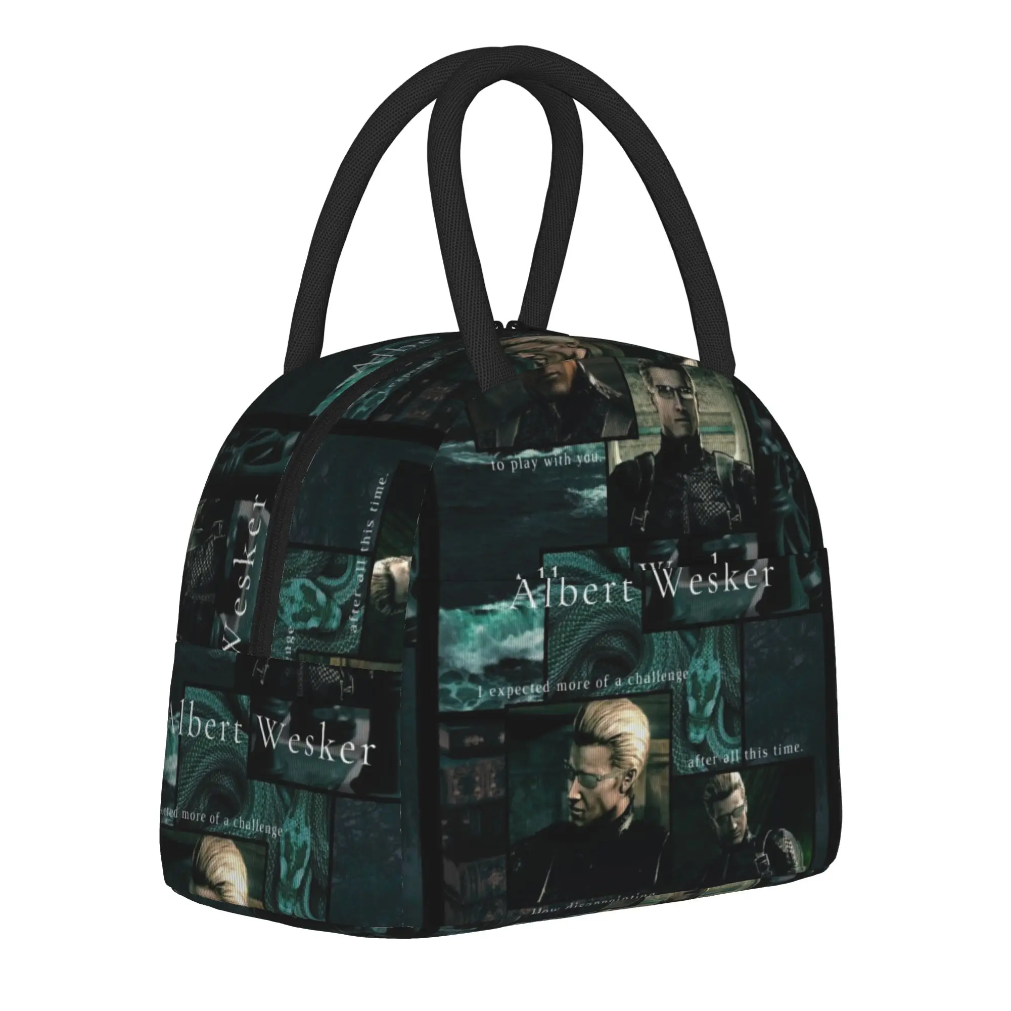 Albert Wesker Residented Evils Insulated Lunch Bag for Men Women  Food Bag Portable Thermal Cooler Bento Box For Picnic