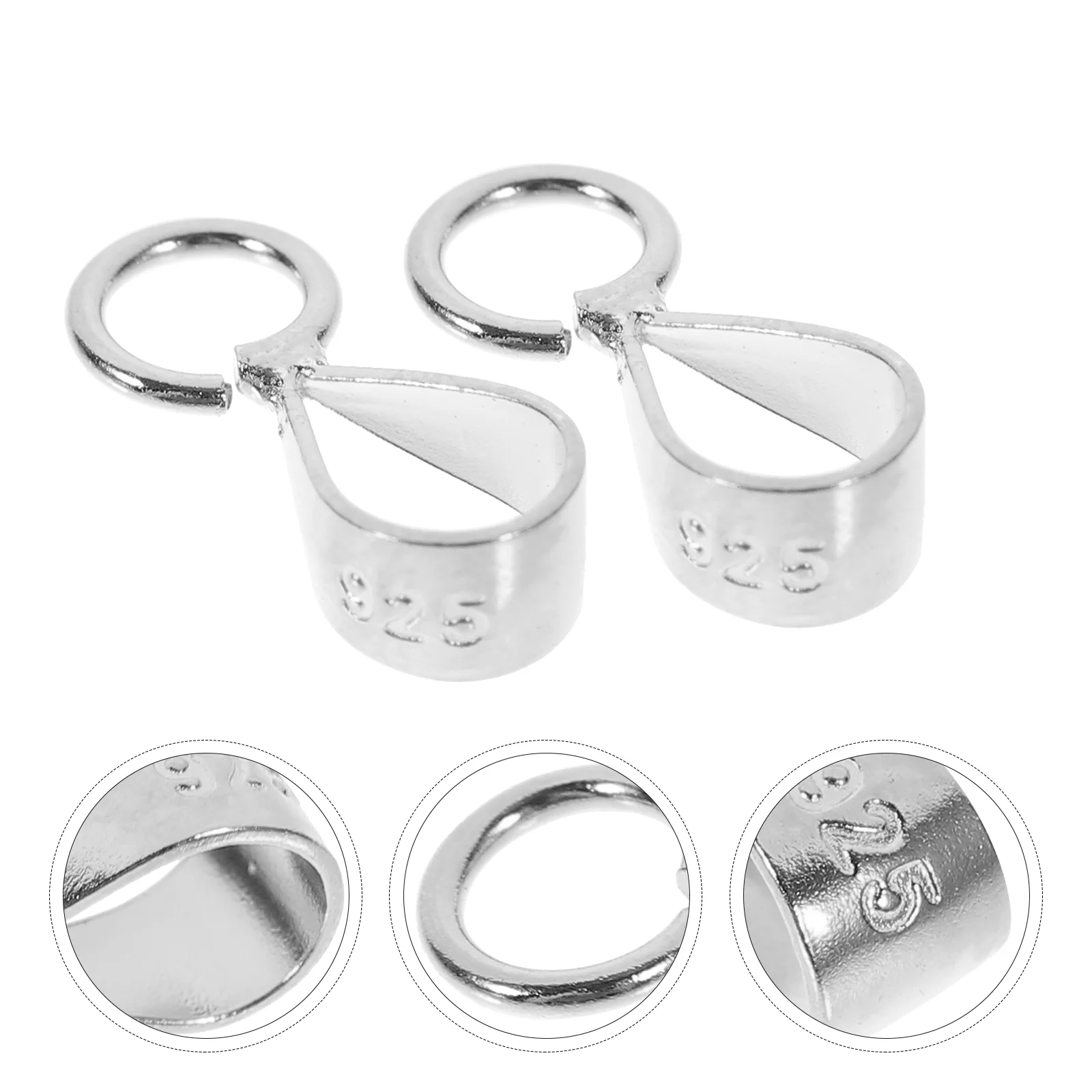 

6 Pcs 925 Silver Adjustable Opening Pendant Buckle Plated Gold Jewelry Making Accessories Charm Holder Lobster Clasps Necklace