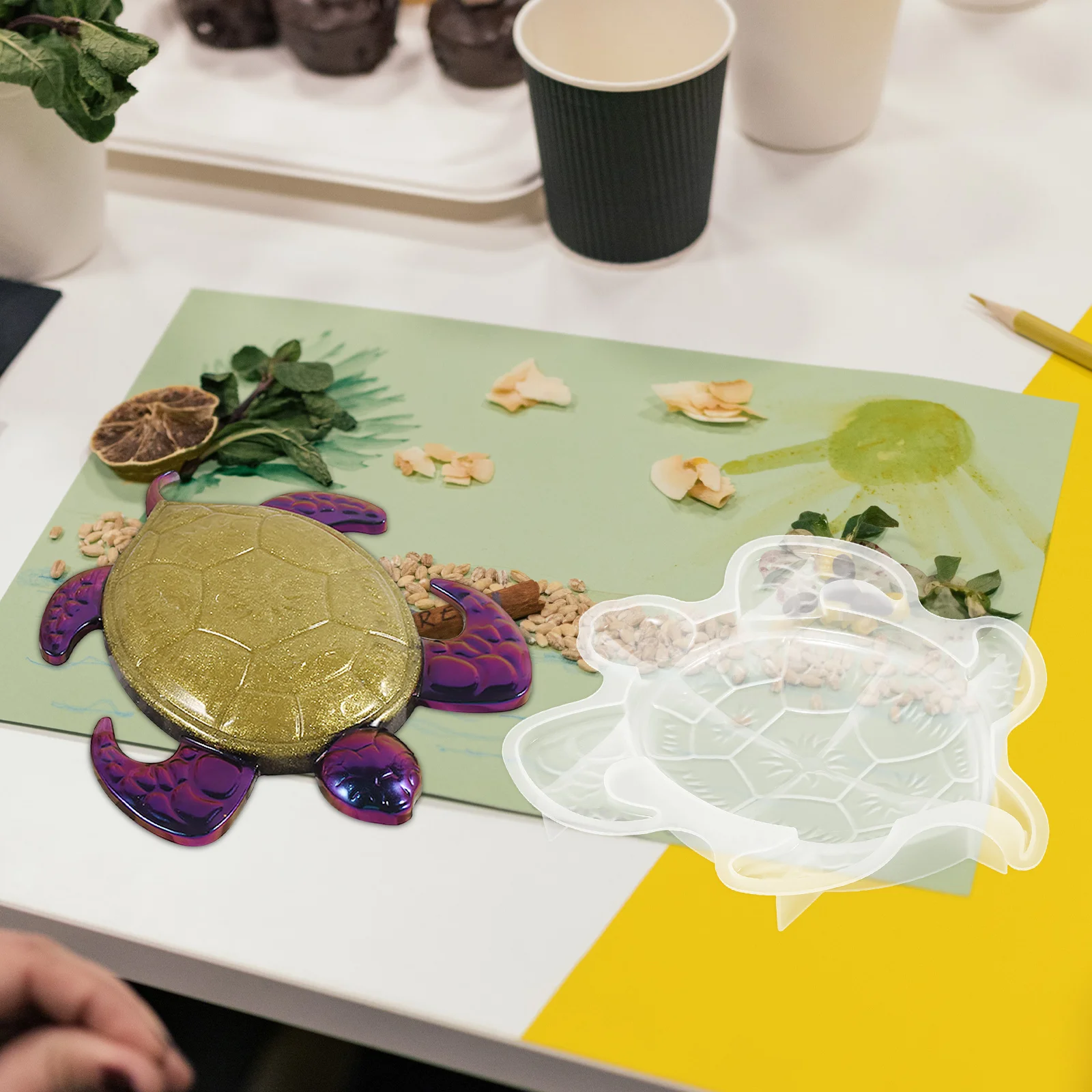 

Turtle Silicone Mold for Epoxy Crafting DIY Wall Decor Casting Mold Heat Resistant Reusable Flexible Detailed Craft Making Tool