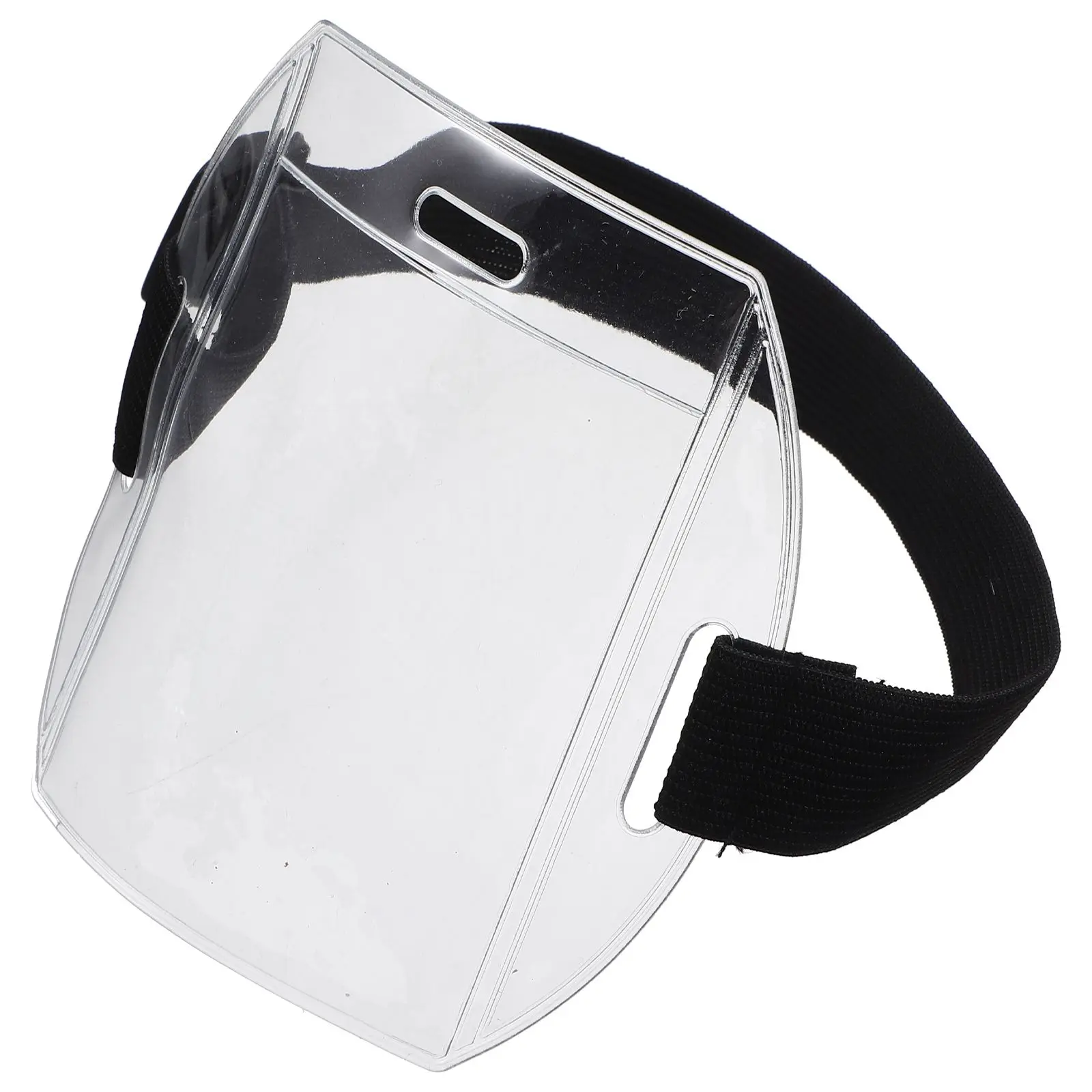 

2pcs Holder Clear PVC Elastic Arm Badge Sleeve Band Protective Cover Adjustable Workers Cards Holder Arm Sleeve