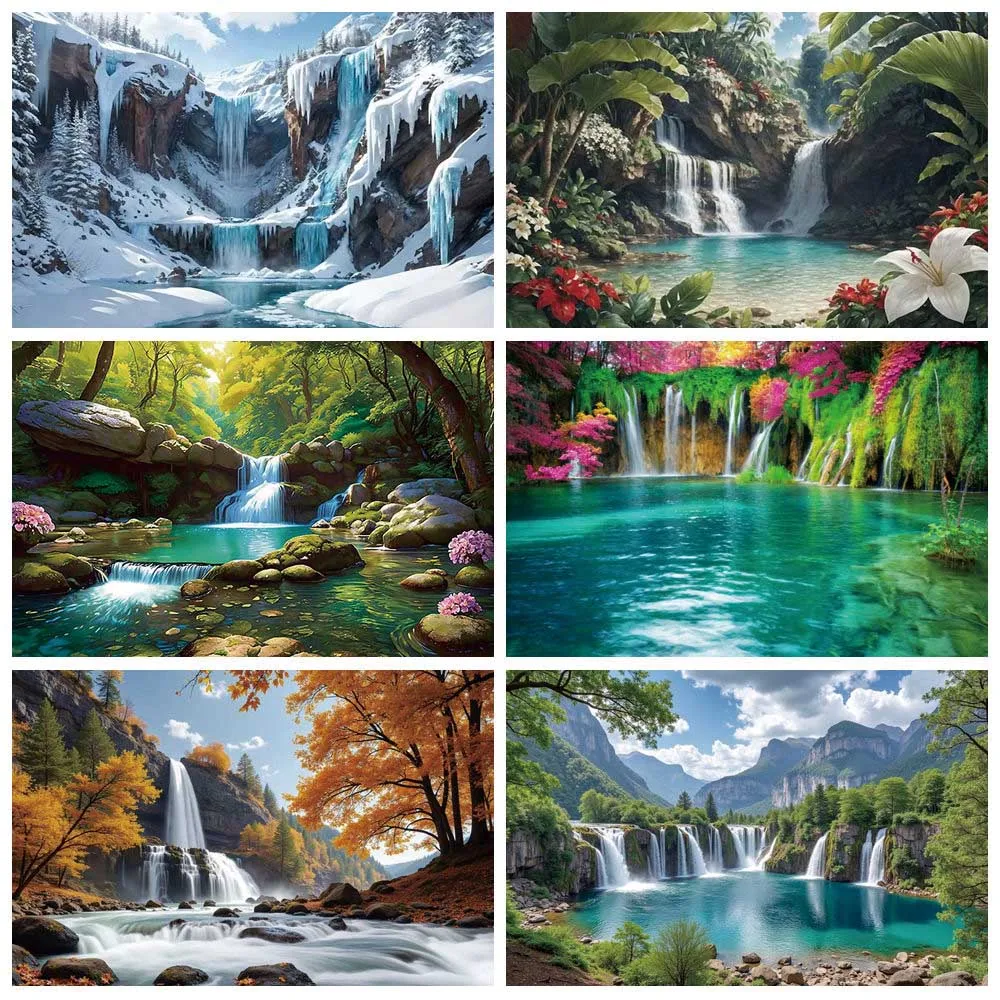 MOON.QG-خلفية الغابات الاستوائية المطيرة ، الخلفية الخضراء للغابة ، ديكور العطلات ، استوديو الشلال ، التصوير الفوتوغرافي ، الدعائم للتصوير الفوتوغرافي ، الصيف