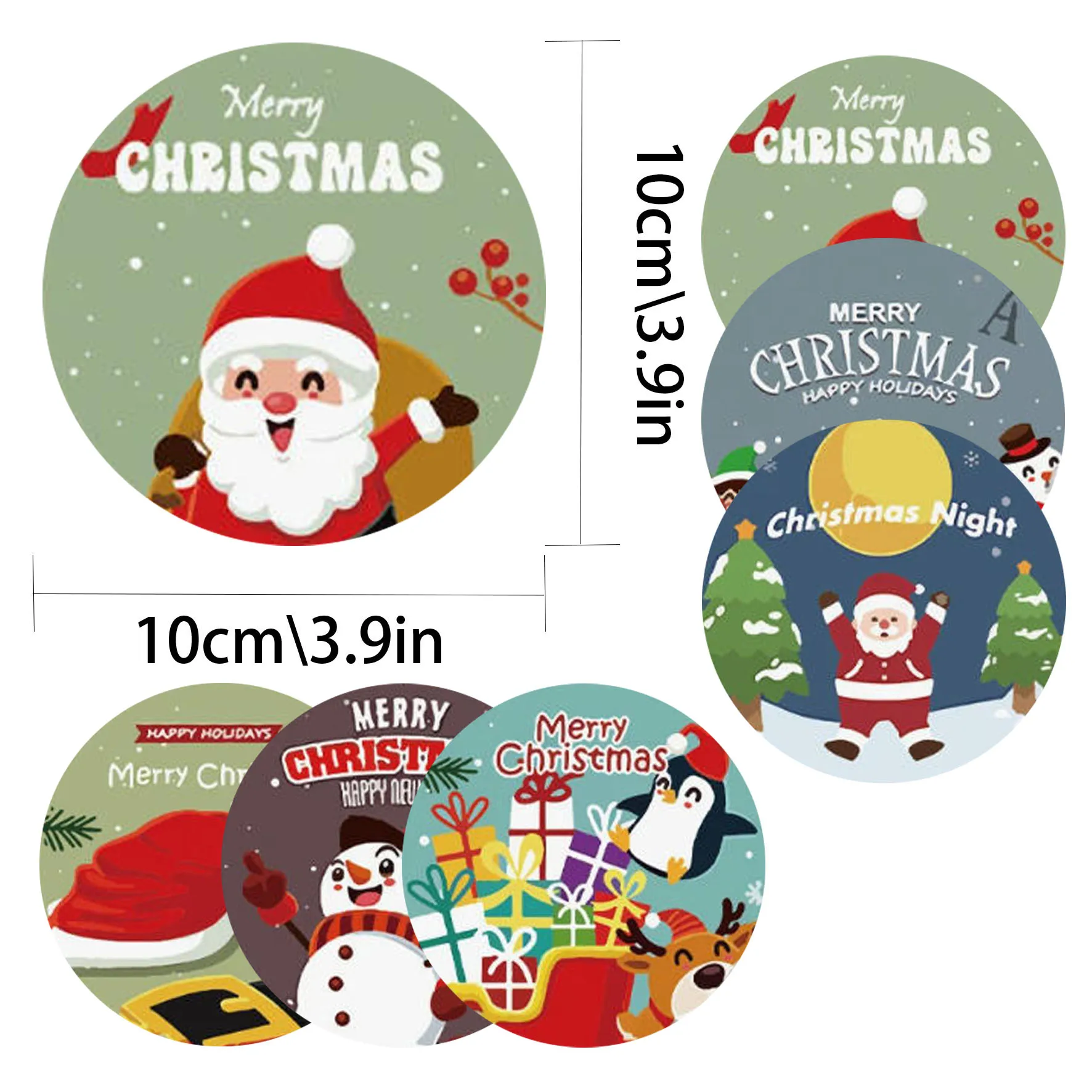 6-piece set - Christmas theme, wooden coaster, anti slip and heat-resistant, dining table decoration, restaurant gift