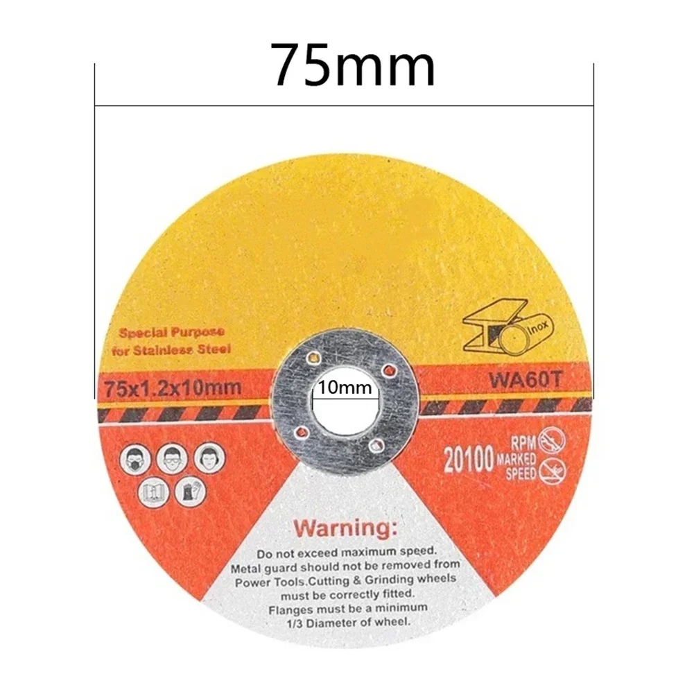 Imagem -06 - Disco de Corte Circular Resina Lâmina Serra 75 mm Rebolo Disco Corte para Aço Metal Pedra Ângulo Moedor Ferramentas Elétricas Peças
