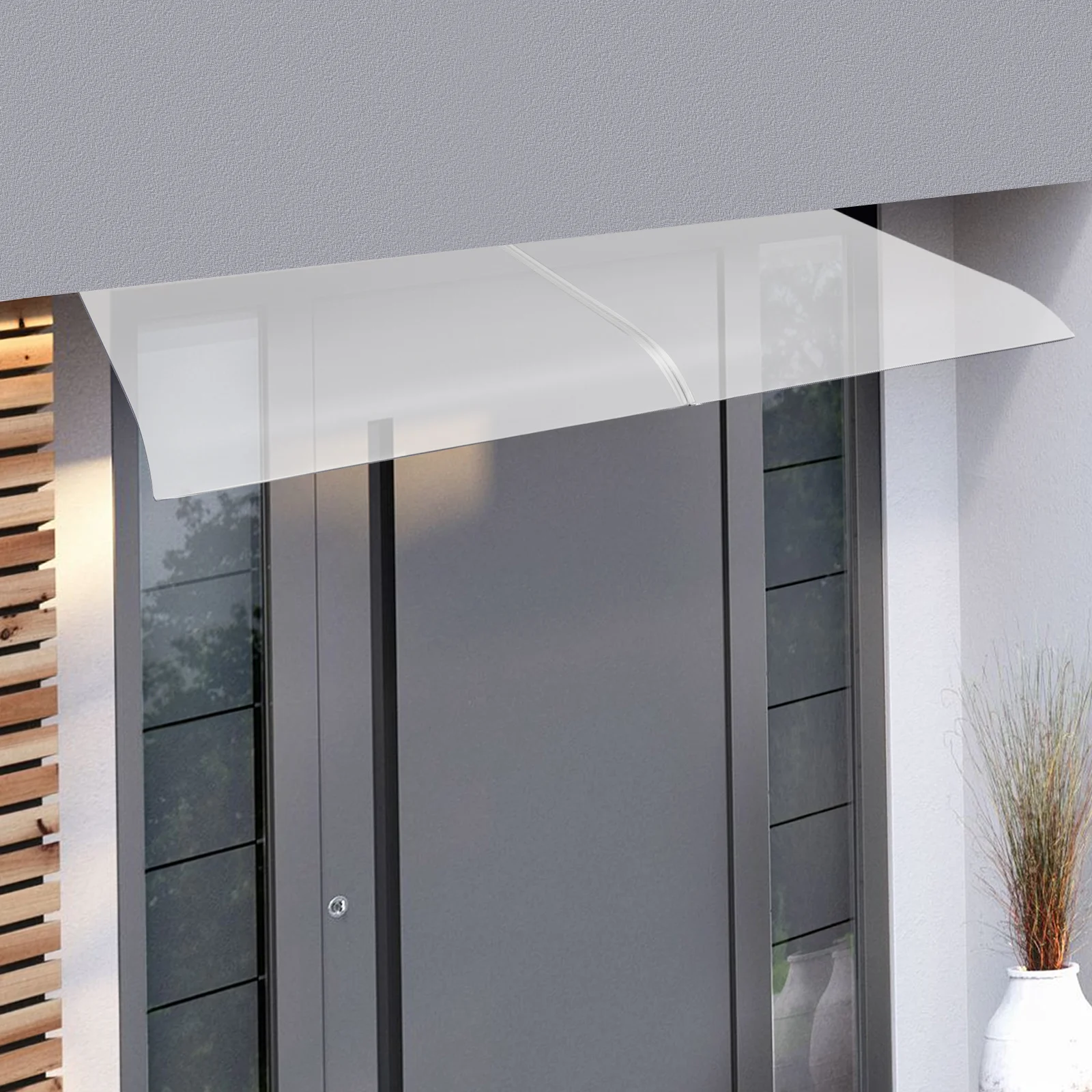 

Rain Shelter Cover Rainproof Door Window Awning Invisible Outdoor Front Door Overhang Canopy High Quality 160x50cm/200x40cm