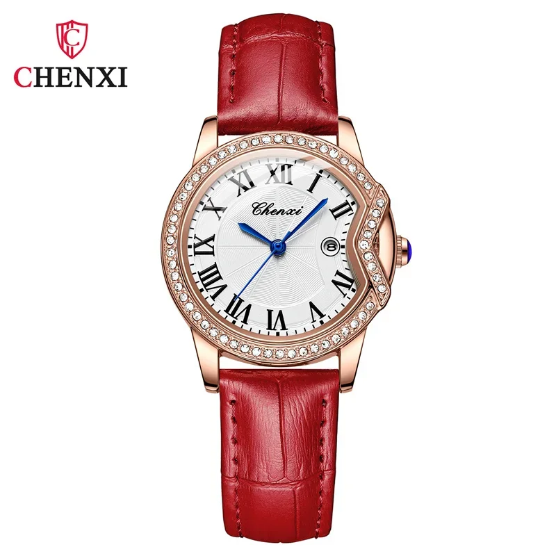 CHENXI 328 nuevo diseño de llegada reloj de pulsera informal de moda pulsera Simple elegante señoras estudiante chica relojes de cuarzo para mujeres