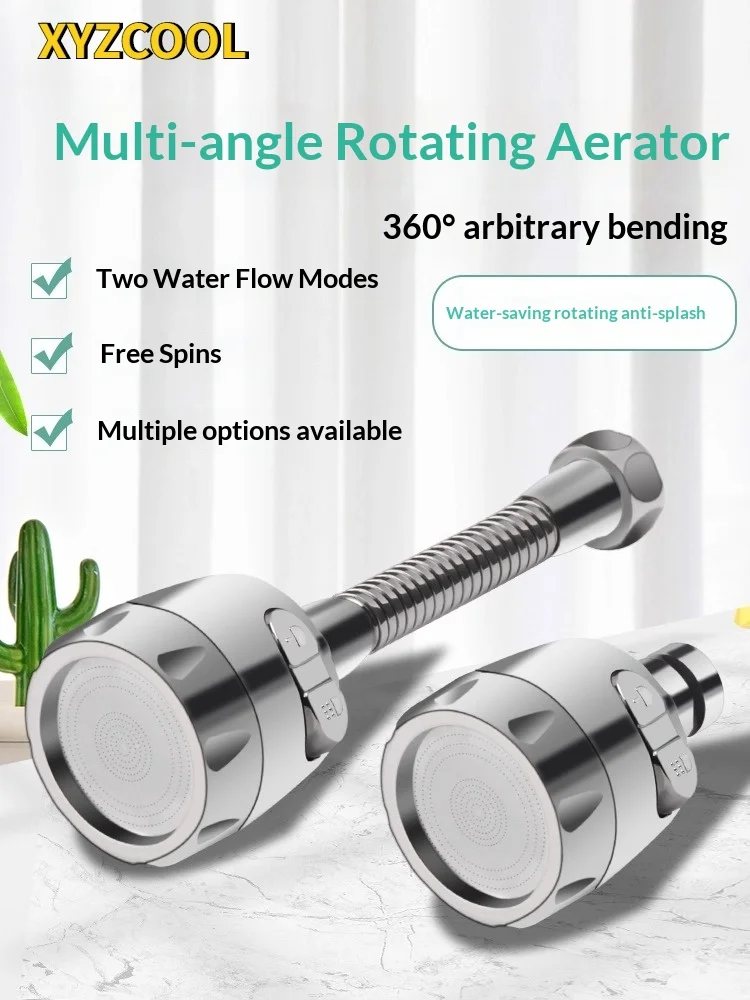 

Kitchen Faucet Shower Head Splash-proof Water-saving Pressurized Aerator Dishwasher Faucet Universal Rotatable Aerator