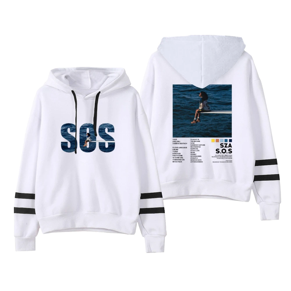 

SZA Merch 2023 New Music Album SOS Hoodie Unisex Pocketless Parallel Bars Sleeve Sweatshirt Men Women's Clothes