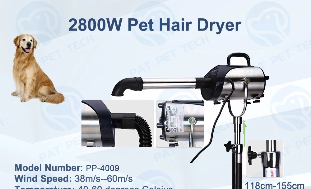Pet Beauty Shop Professional Pet Grooming Tool Dog Hair Dryer on Stand
