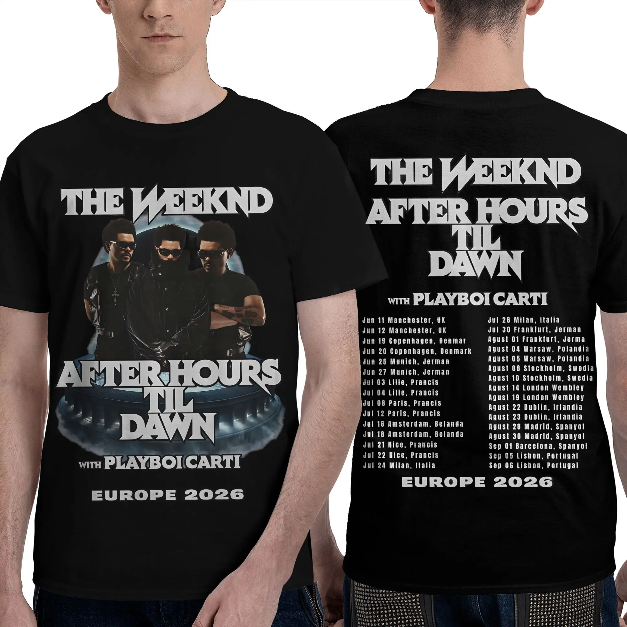 The Weeknds After Hours til Dawn Stadium Tour 2026  for Men Women T Shirts  Merch Cool Tees T-Shirts Pure Cotton New Arrival