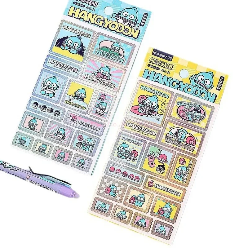 Imagem -06 - Sanrio Hangydon Stamp Papelaria Adesivos Pacotes de Peixe Palhaço Decoração Criativa para Estudante 20 Pcs