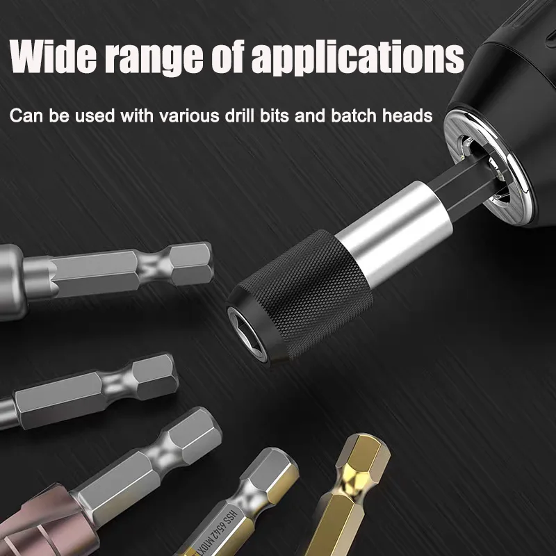 Hexagonal Quick Conversion Joint 60/100/150mm Hexagonal Handle Connecting Rod Electric Drill Conversion Head 6.35mm Interface