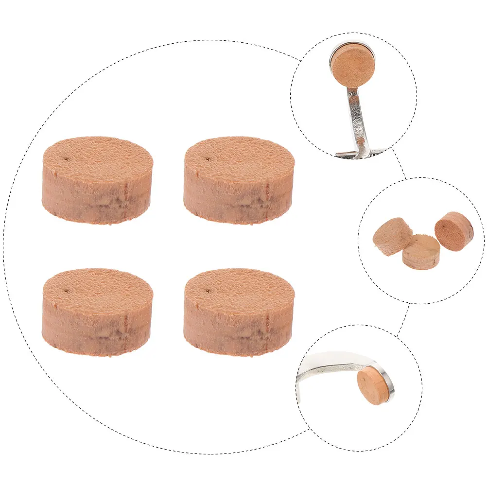 

4 Pcs Pad Key Wooden Simple Tuba Watergate Cork Mat Replacement Pads Part Accessory