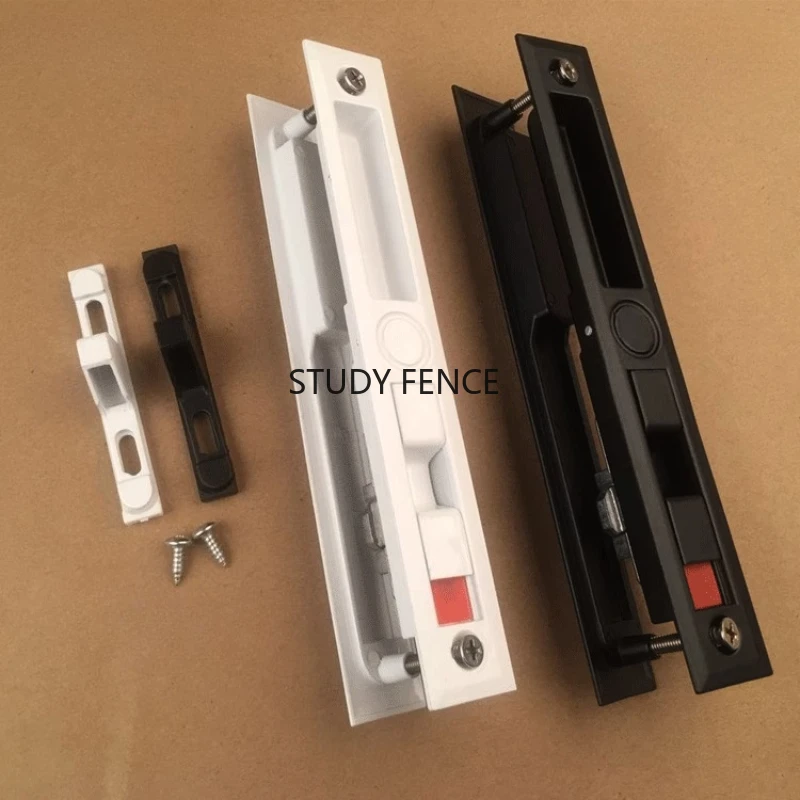 1 Set of Aluminum Alloy Old-fashioned Double-sided Hook Lock Kitchen Bathroom Balcony Sliding Door and Window Long Strip Lock