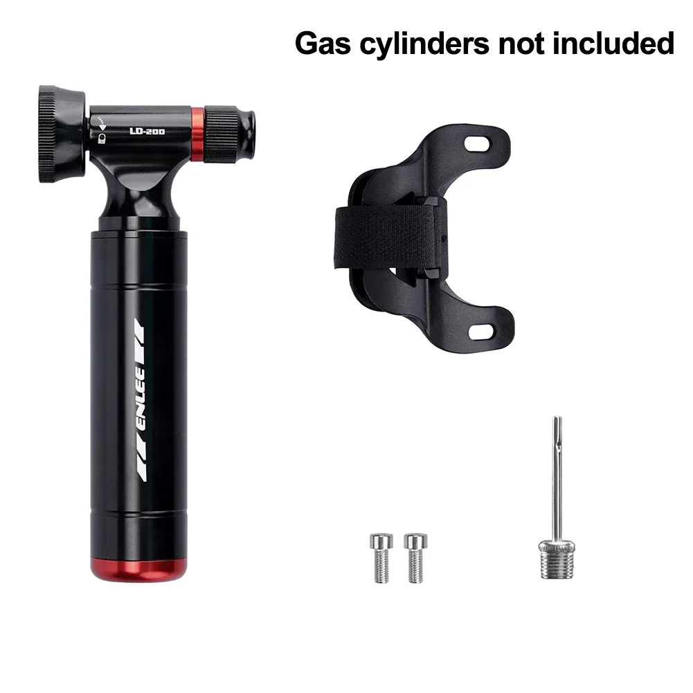 Portable Bicycle Tire Inflator Compatible with PV/SV Lightweight Aluminum Design with Adjustable Volume and Barometer Gauge