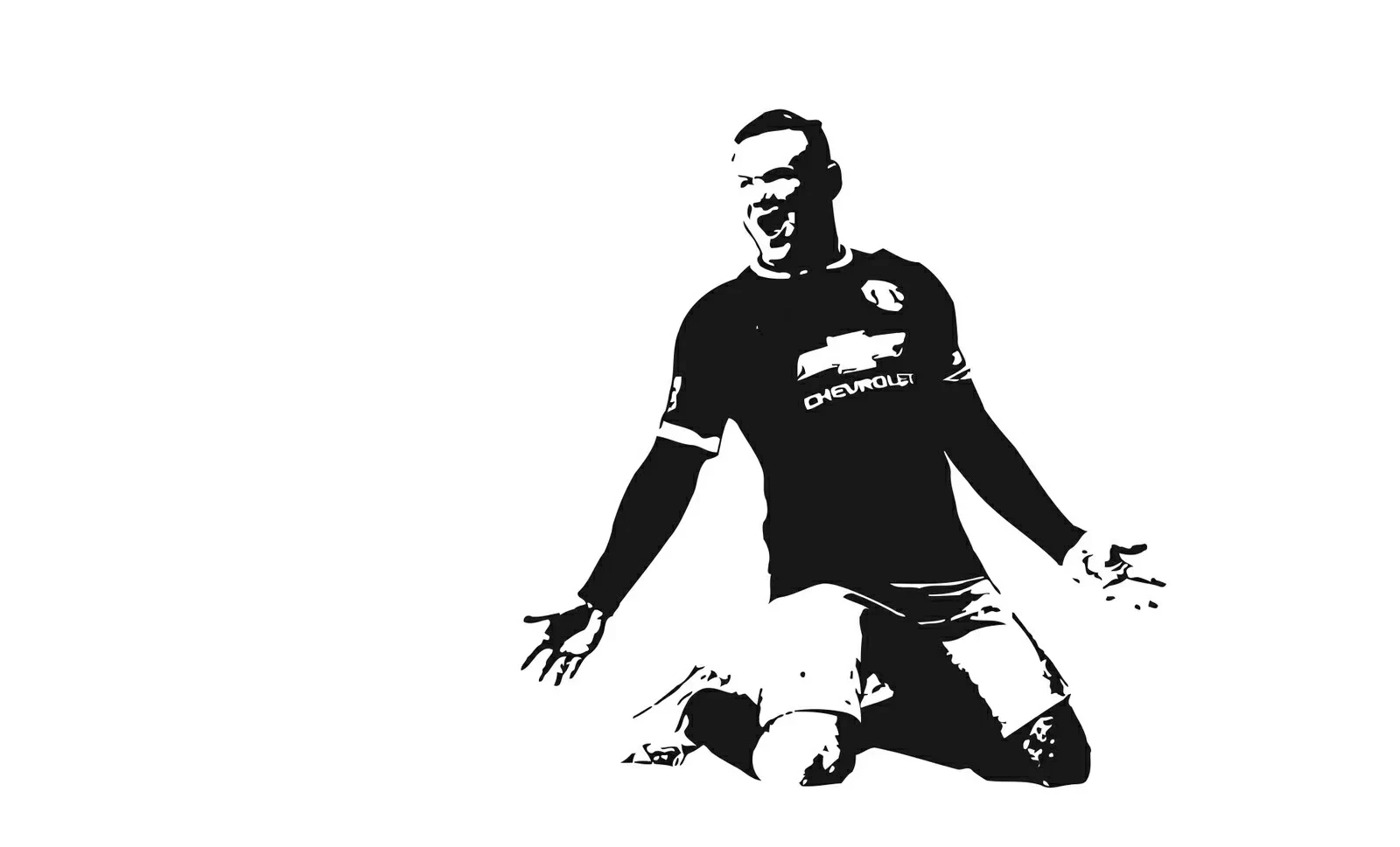 Wayne Rooney England English  Footballer Soccer football  player  Vinyl  Decal Wall Art Sticker removeable decor  self-adhesive