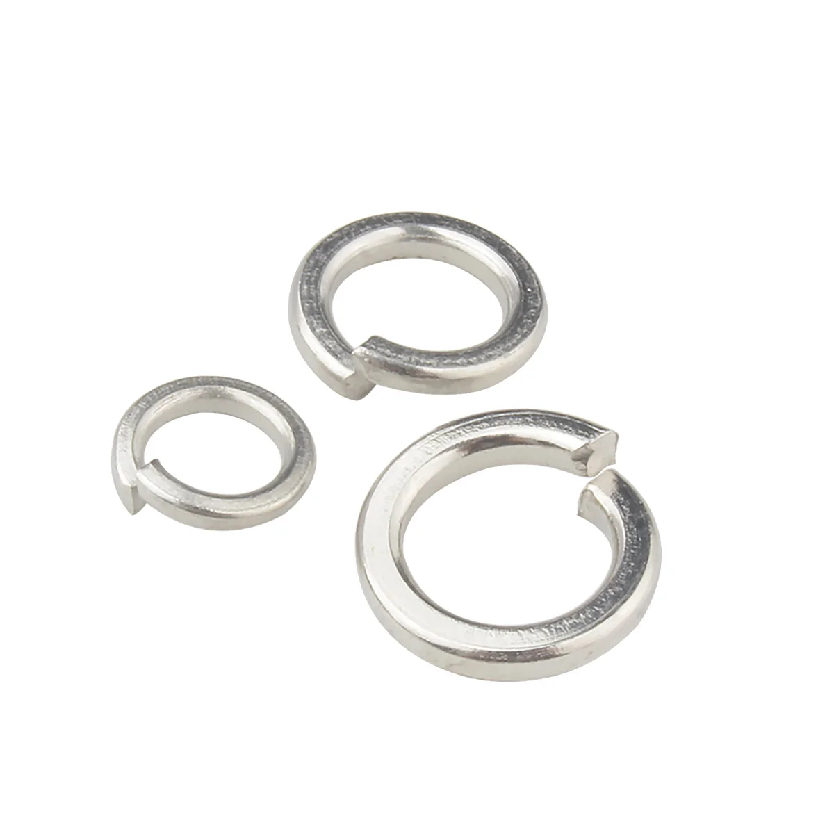 Nickel-Plated Thin Spring Washer, Open Spring Washer, Metal Elastic Washer M2-M6