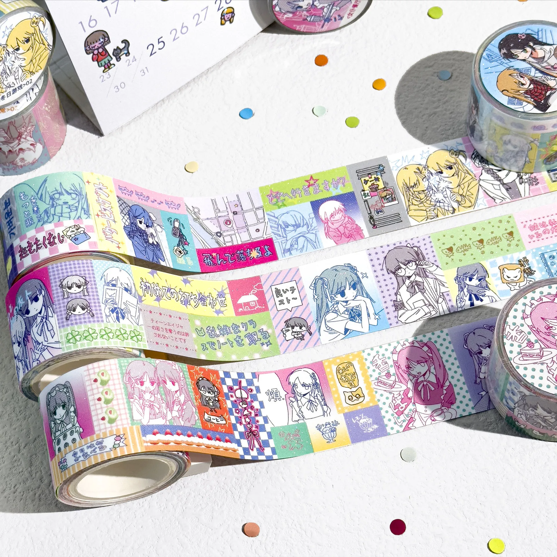 

Милые граффити-наклейки для девочек на ПЭТ-ленте в рулоне