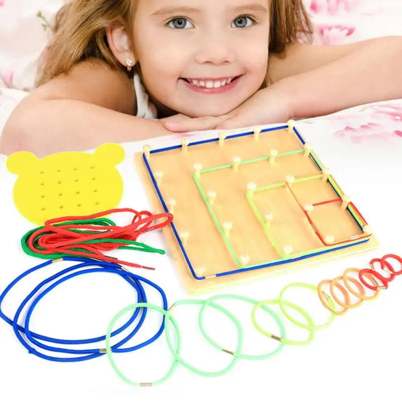 Tellen Peg Board Multifunctionele Voorschoolse Speelgoed Manipulatieve Wiskunde Geoboards Creatief Educatief Speelgoed Peuter Bordspel Voor Thuis