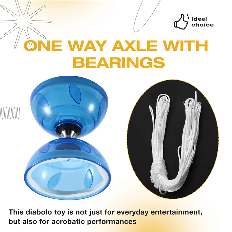 WOWFU-Fiver-Bearing Double-Head Diabolo Fitness Outdoor Play Diabolo Yo-Yo Play Voor Diabolo Ouderen Kinderen