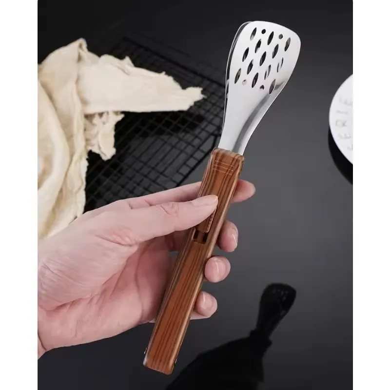 

1Pcs Kitchen Stainless Steel Food Tongs Clips Cooking BBQ Grill Locking Tongs for Cooking Serving Salad Bread Steak Buffet