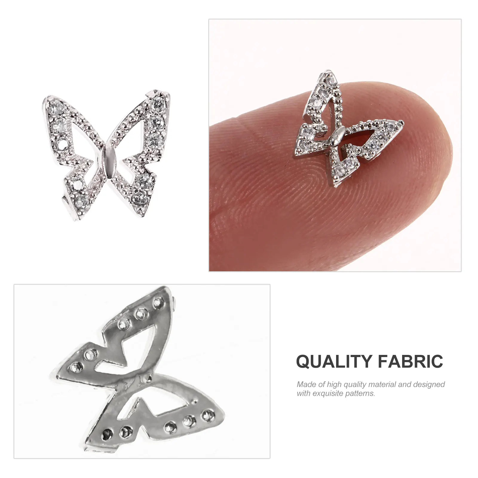 

3 Pcs Diamond Decoration Shining Stylish Manicure Metal Art Beautiful Charm Jewelry for Nail Art Accessories Nail