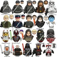 Hot Toys New Star Wars Building Block Action Figures Mudtrooper Clone soldiers Mace Windu Darth Vader Yoda Mini Figures Kid Toys