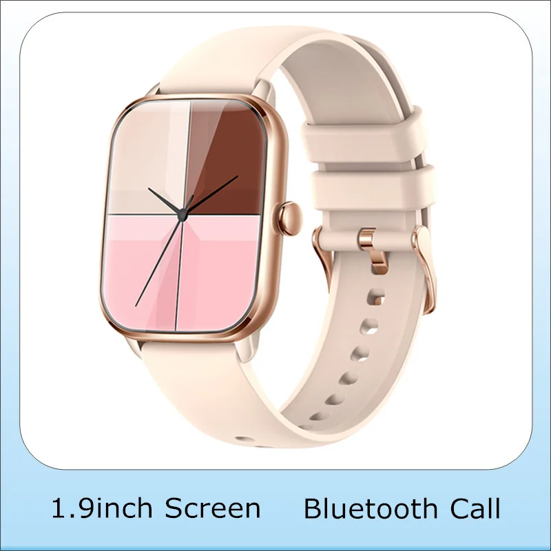 Smartwatch 1.9inch Full Touch Screen Bluetooth Call Voice Assistant DIY Dials 100+ Sport Models Smart Watch For Men Women VS C61