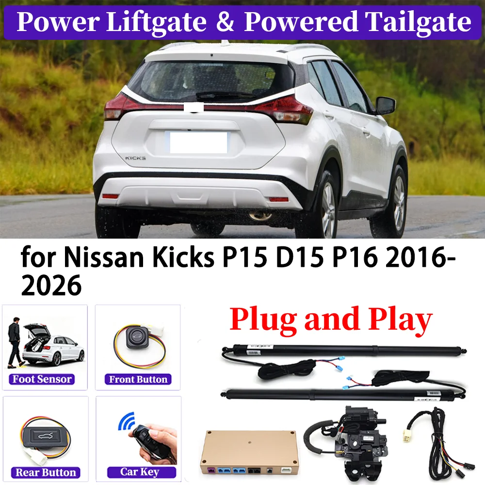 

ZJCGO for Nissan Kicks P15 D15 P16 2016-2026 OEM Upgrade Car Automatic Power Liftgate Kit Smart Auto Electric Tailgate System