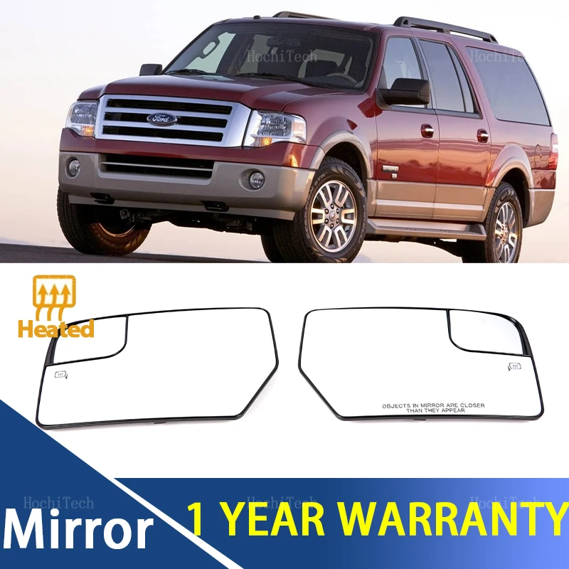 

For Ford Expedition 2012-2017 Accessories CL1Z17K707A CL1Z17K707C Left or Right Heated Clear Rear View Side Mirror Glass Lens