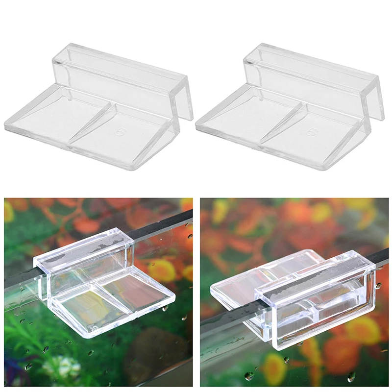 4PCS Aquarium Glass Cover Holder Acrylic Bracket Fish Tank Lid Clips Support Bracket For Rimless Aquarium Fish Tank 6/8/10/12mm