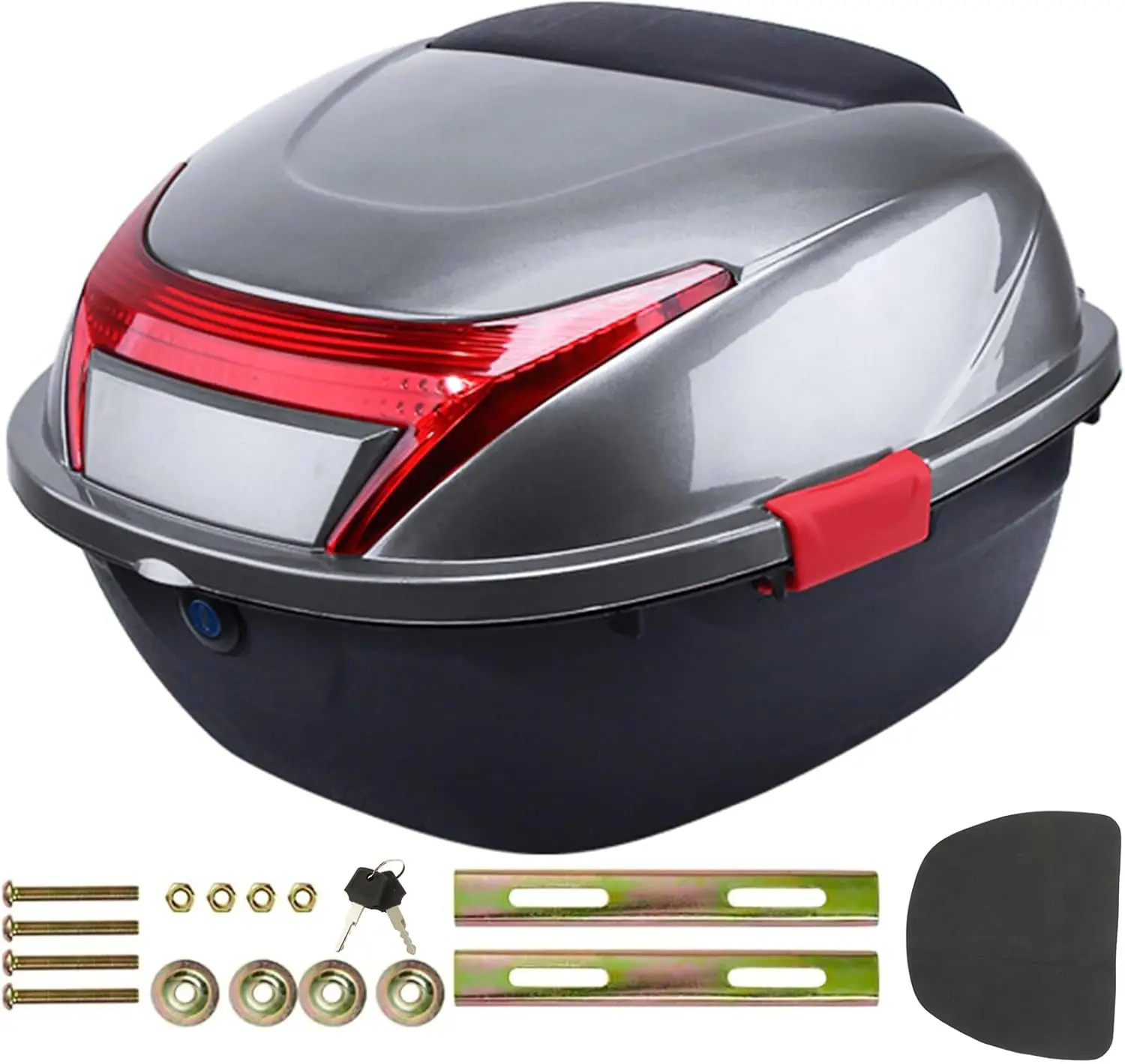 

Верхний чехол для мотоцикла 35 л, хвостовой ящик для мотоцикла, багажник с монтажным кронштейном, универсальный водонепроницаемый багажник для хранения мотоцикла C