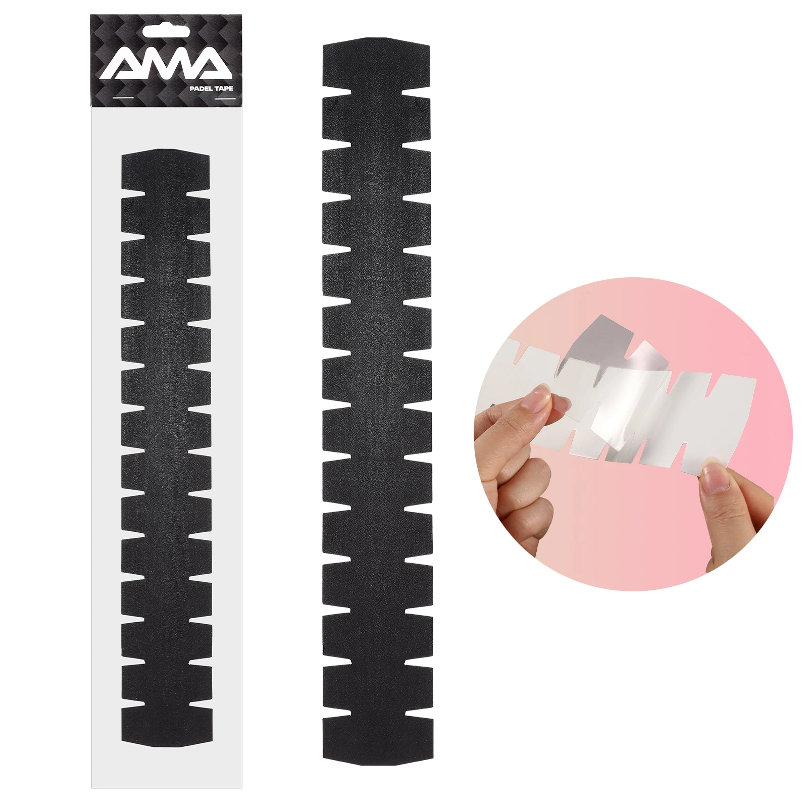 

Защитная лента для ракеток AMASPORT Padel с зубчатым дизайном, из ТПУ, предварительно нарезанная, для защиты края головки ракетки, подходит для всех ракеток для падела.