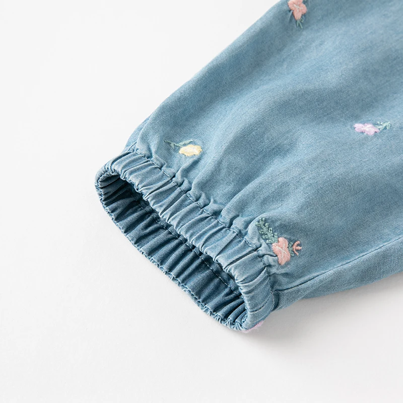 Dave Bella Girls Baby Pants kids Jeans Children Outer Wear Trousers Kids Casual Pants Children Clothes DB1230256 image 5