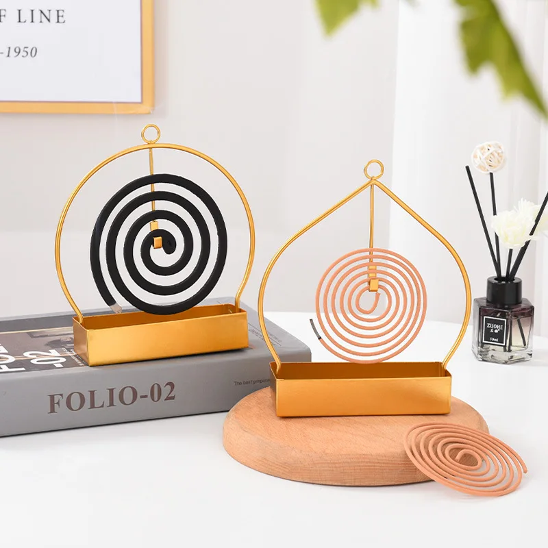 

Nordic Style Mosquito Coil Holder Iron Mosquito Coil Frame Insect Repellent Incense Rack Anti-scald Home Decora Creative Holder