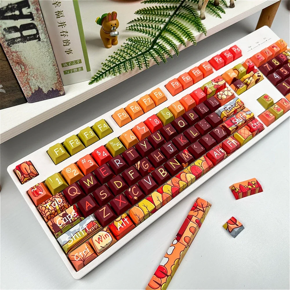 

Keycap 134 keys, Cherry/MOA PBT Autumn Story theme for MX Switch 60/84/90/104/108 mechanical keyboard