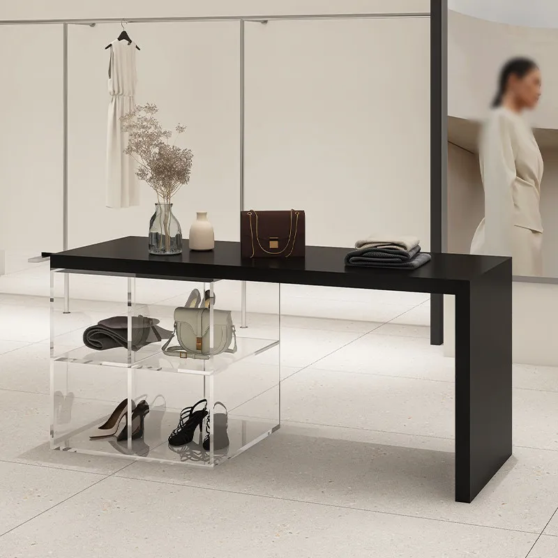Clothing , Nakajima table, shoe and bag store, Nakajima display cabinet, women's clothing store, clothes and bags display