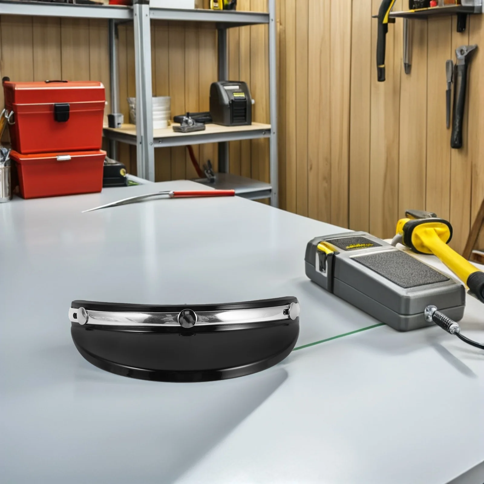 

Motorcycle Visor Retro Three-Snap Attachment Sun Protection Peak Visor Replacement for City Commuting