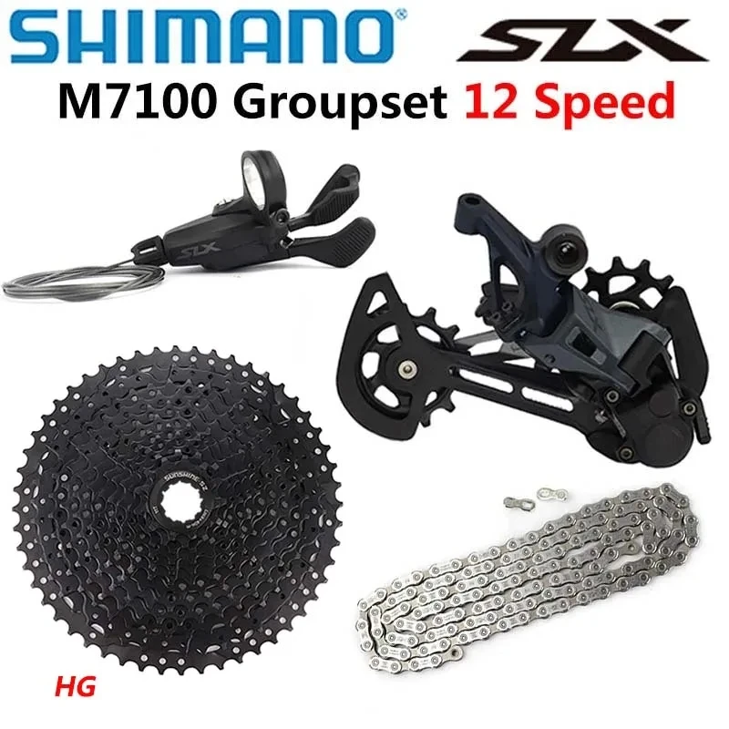 SHIMANO SLX M7100 1x12 velocità deragliatore Groupset MTB Mountain Bike Shifter M7120 deragliatore posteriore Sunshine Cassette 46t 50T 52T