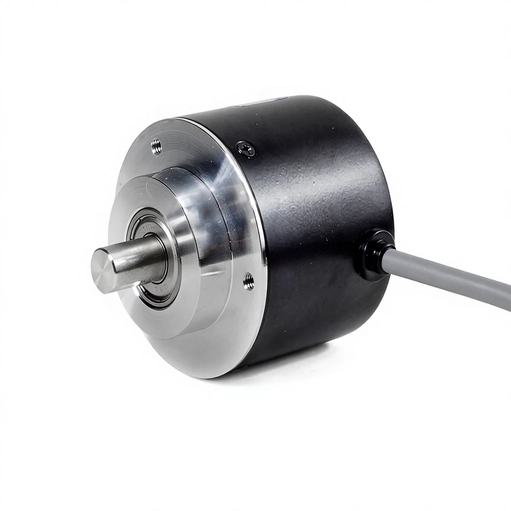 Ratory Encoder Optical incremental Sensor 5000ppr High-Precision Encoder: 58mm OD 10mm Solid Shaft with Dual Flange Options