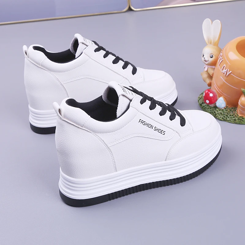 All-Match Casual Woman Shoe Clogs Platform Increas Height Autumn Female Footwear Creepers Small New Fall Dress Increased Interna