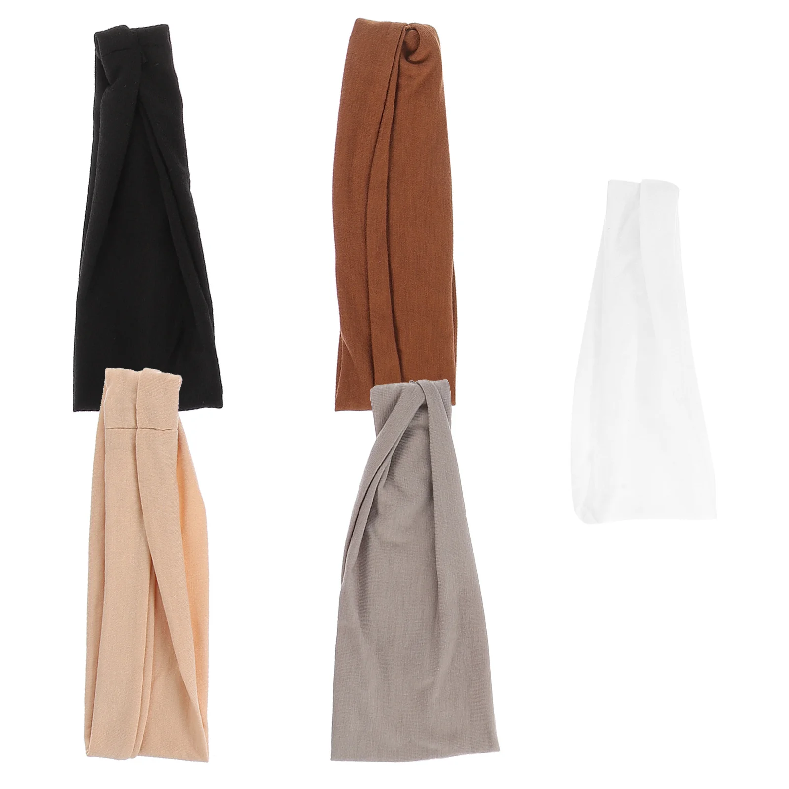 5 szt. Elastyczne opaski na głowę pochłaniające pot, oddychające opaski sportowe do ćwiczeń, jogi, dla kobiet, wygodne, dopasowane akcesoria do włosów