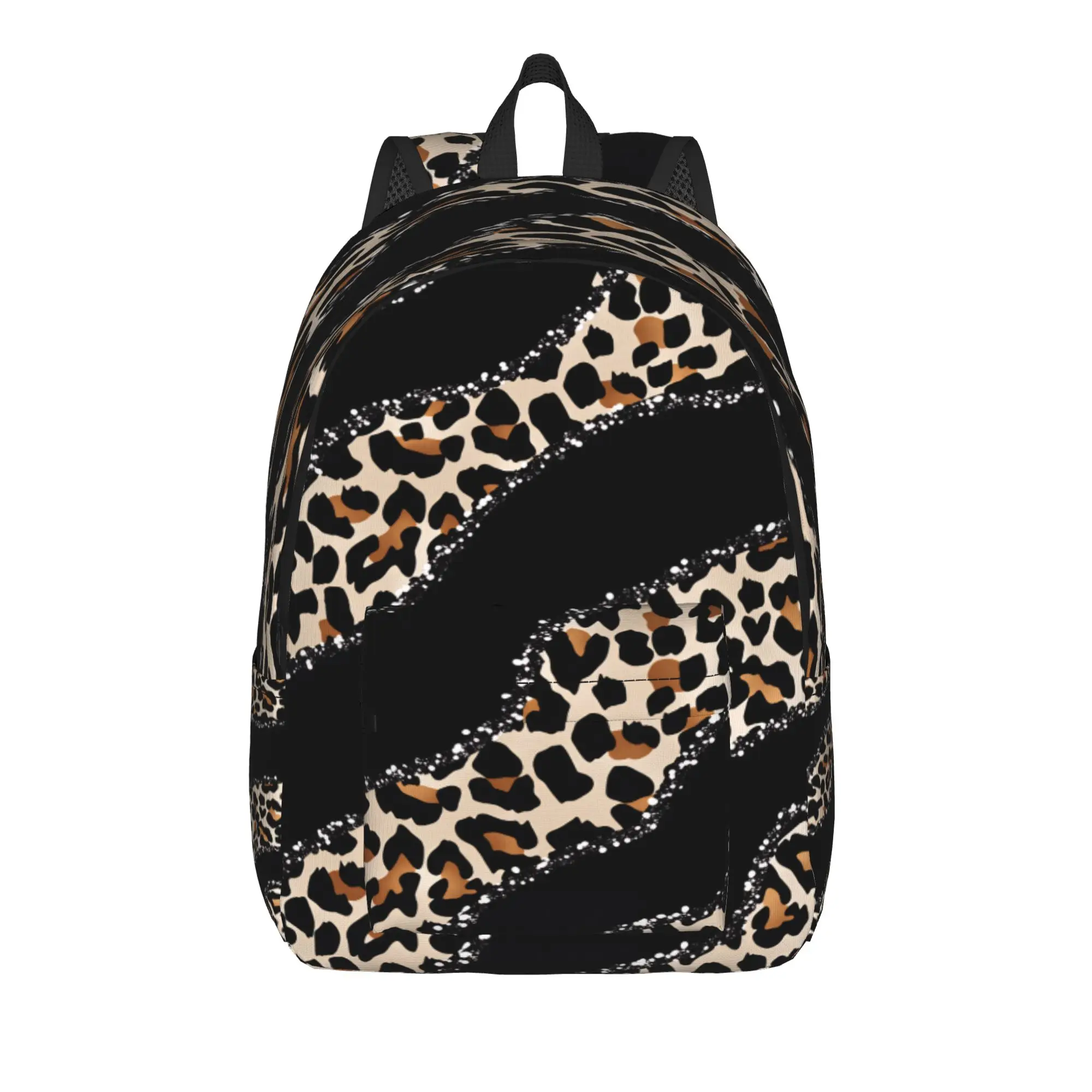 Leopard Print  Backpack  Unisex Polyester College Backpacks Print Kawaii School Bags Rucksack