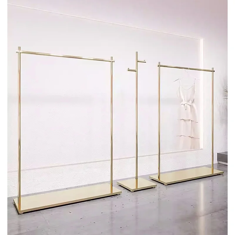 custom.Clothing Store Minimalist Floor-standing Metal Clothes Hanger Display Racks