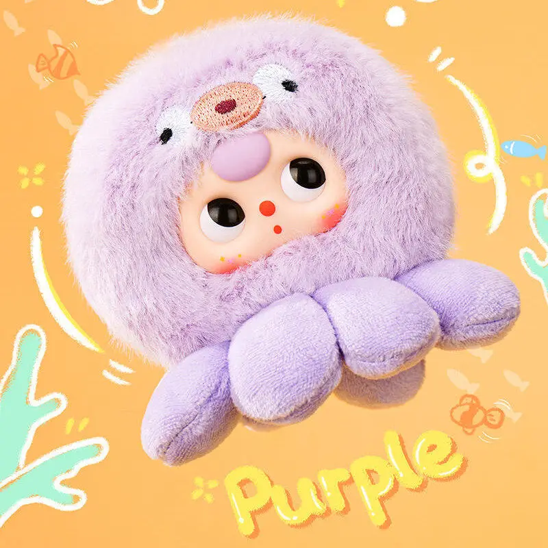 

New Genuine Baby Three Blind Box Three Year Old Ocean Series Series Vinyl Plush Mystery Box Toys Cute Doll Keychain Gifts