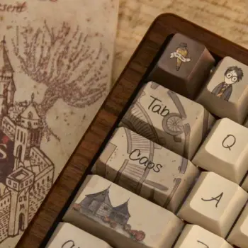 Kočičí dort les - Kryty kláves s mapou vitality, přizpůsobené retro stylové kryty kláves, originální mechanické diskové kryty kláves vhodné pro křížové sekery 8 nejlepší prodej vlastní tisk kláves - №6