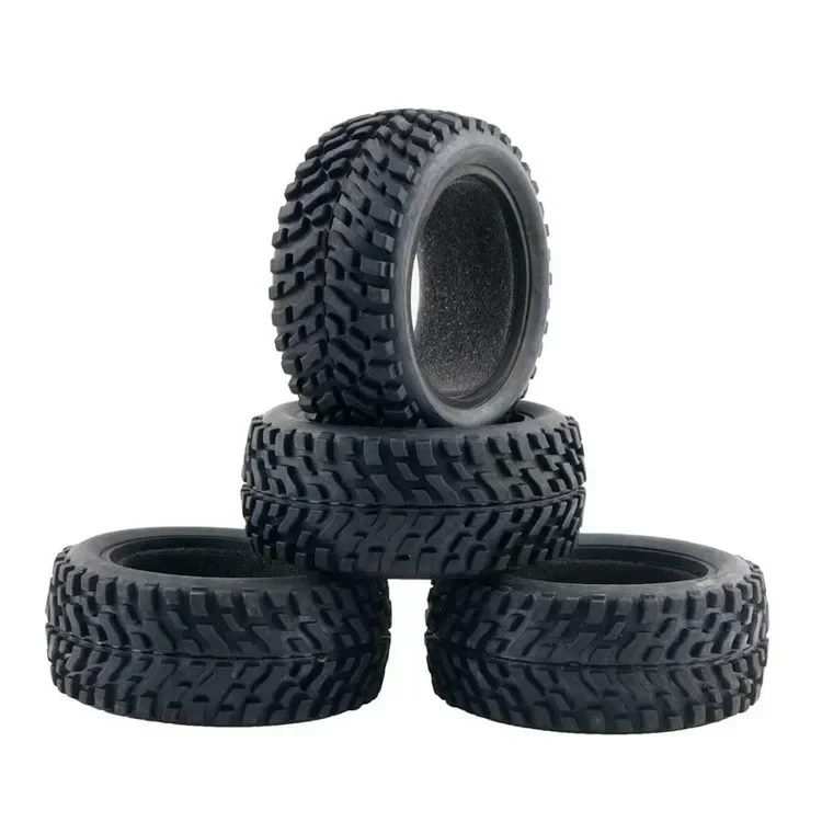 

4Pcs 75mm Rubber Rally Climbing Car Off-road Wheel Rim and Tires Hex For MN99S HSP HPI Wltoys 144001 MN90 RC Car