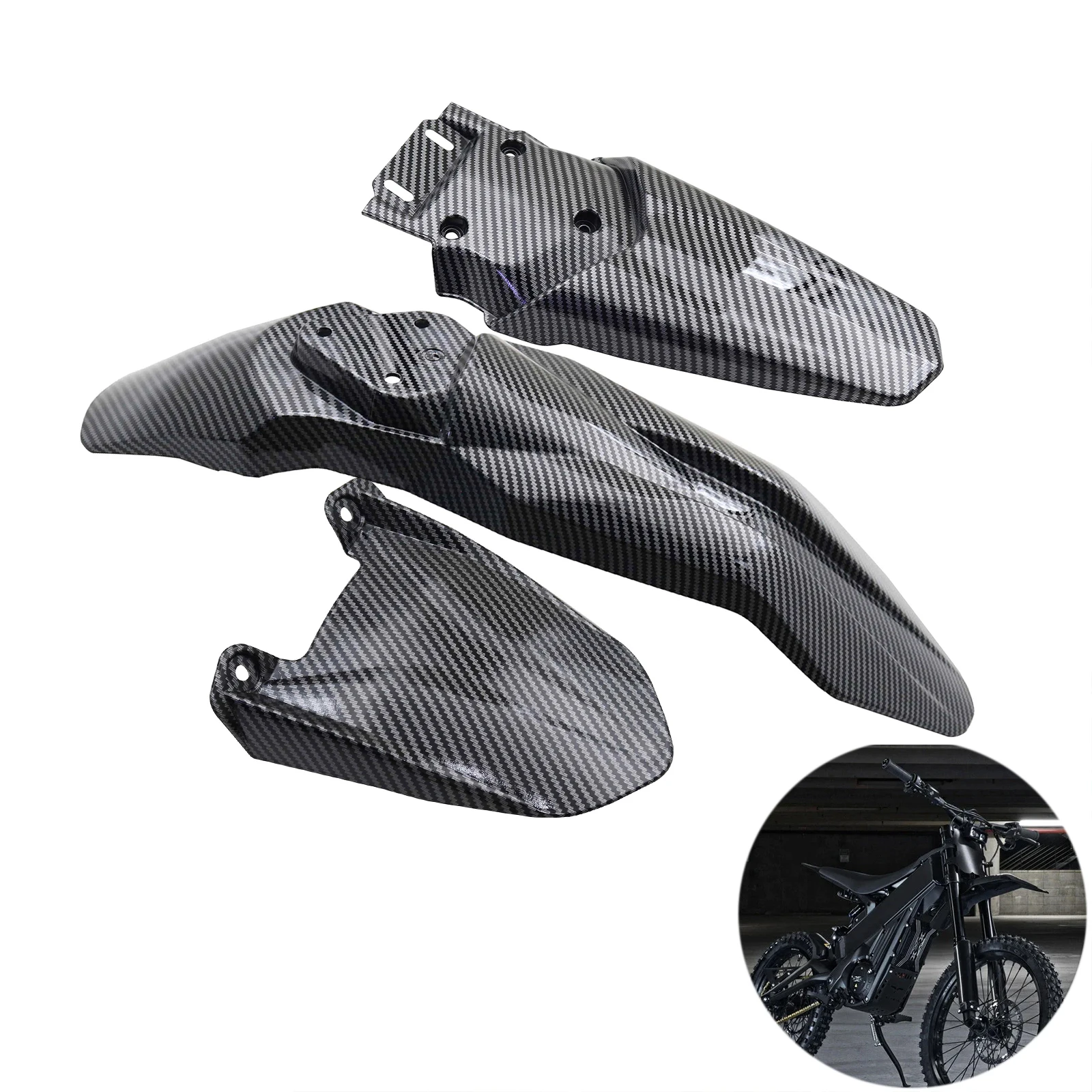 Enduro Motorcycle Front and Rear Fender Set For Talaria Sting Sting R MX3 MX4 MX5 Protection Kit Moto Modification Accessories