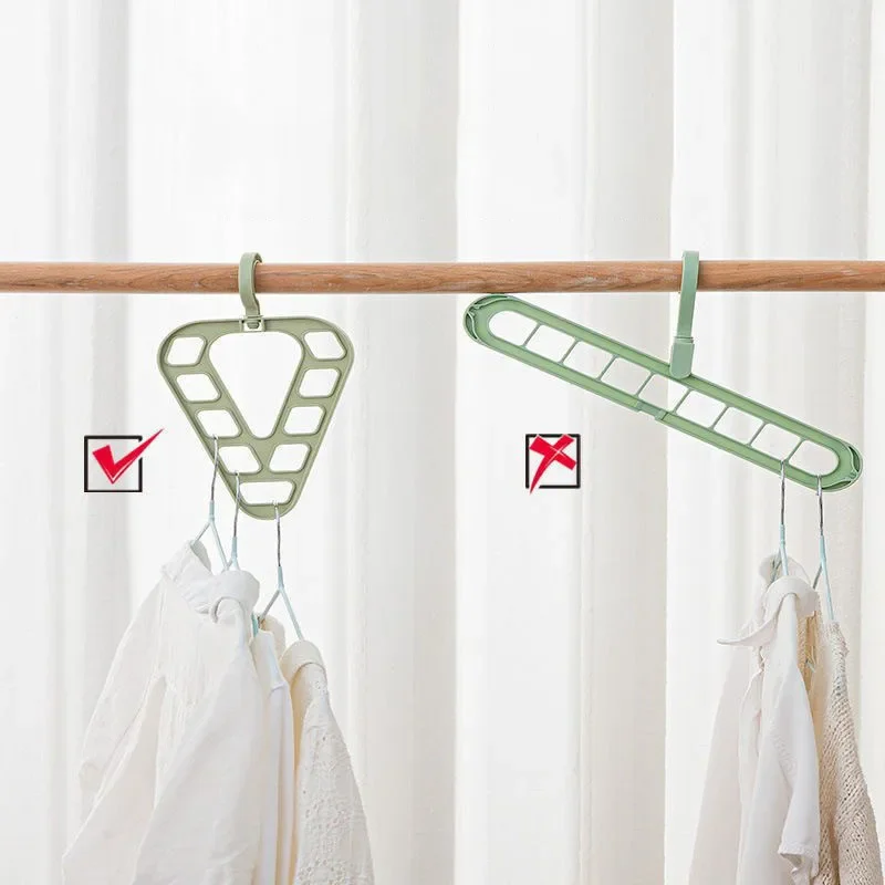 Rotatable Clothes Storage Rack Hangers For Clothes Closet Organizer Room Organizer Multifunctional Nine-Hole Hanger