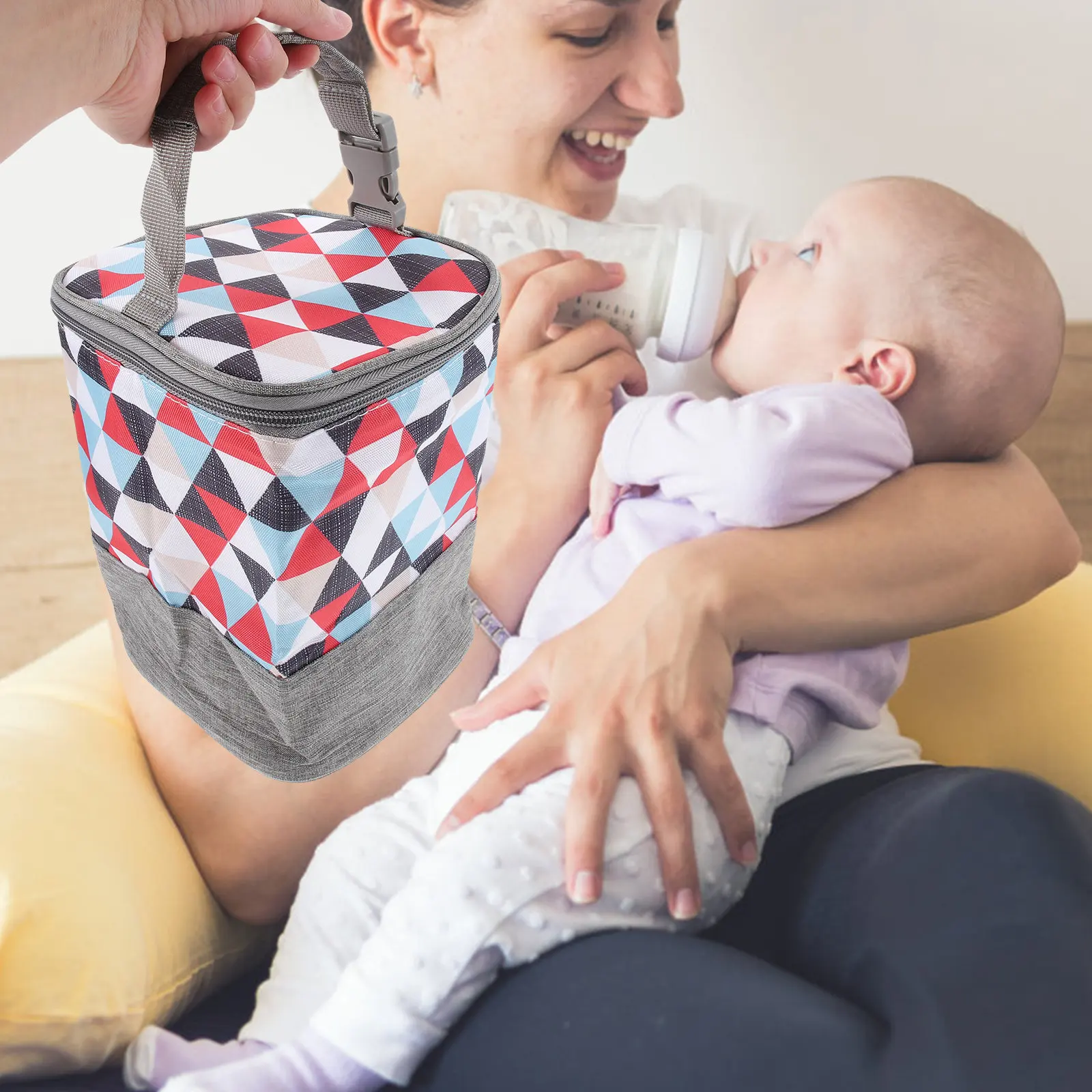 

Milk Bottle Insulated Storage Bag Portable Baby Bottle Bag with Handle Oxford Cloth Material for Travel Outdoor Use and New