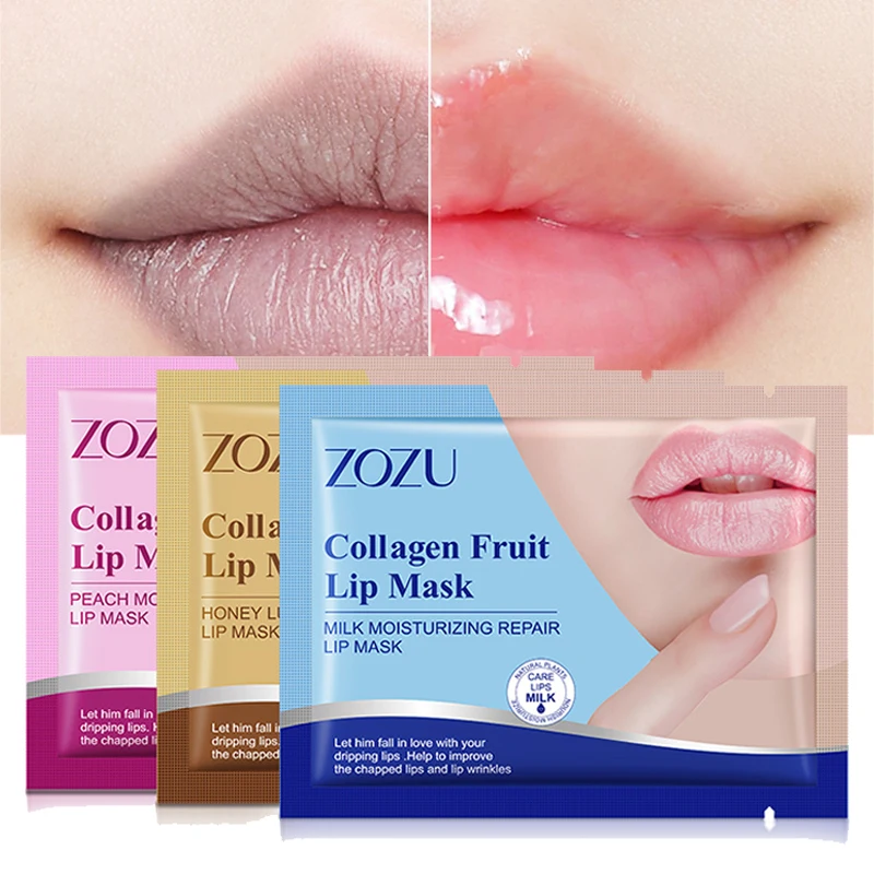 10pcs ZOZU Crystal Collagen Lip Mask Plump Lips Moisturizing Anti Wrinkles Nourishing Lip Patches Plumper Beauty Skin Care